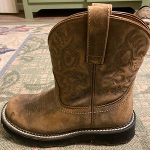 ARIAT FATBABY BROWN LEATHER BOOTS SIZE 6.5 B